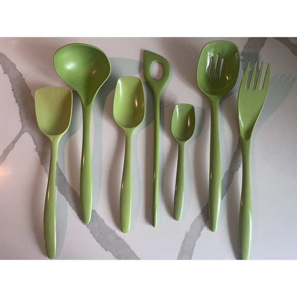 Rosti Mepal Other - 7 Pc Vintage Avocado Green Rosti Mepal Melamine Kitchen Utensils Denmark